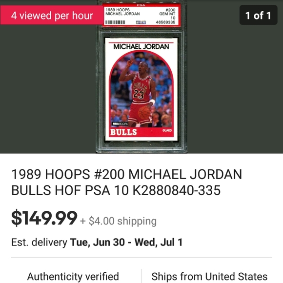 Jordan "NBA Hoops" Cards - Picture 8 of 9
